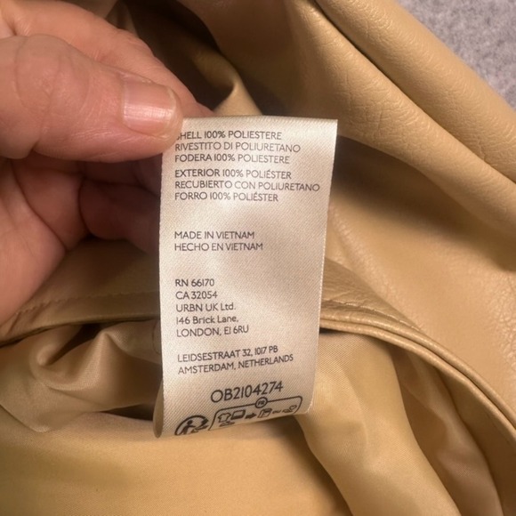 Anthropologie The Saige Faux-Leather Moto Jacket- Sz S NWT‎ - Picture 7 of 12